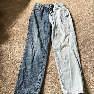 Pacsun Two Tone Straight Leg Jeans